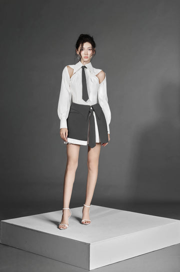 W Stu Long-Sleeve Shirt X Tie G-Belt
